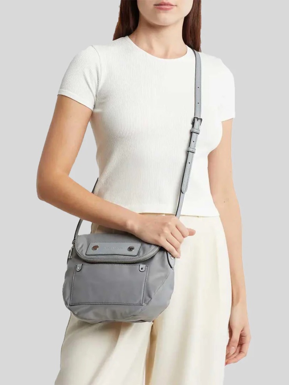 MARC JACOBS Gray Crossbody Shoulder Bag - Women's Everyday Carry